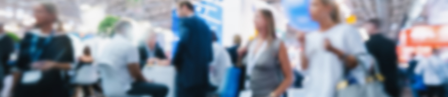 Out of focus image of an exhibition hall